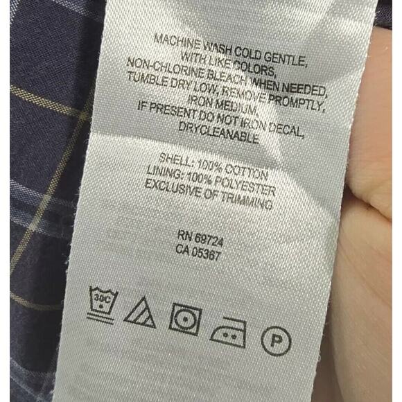 Columbia Shirt Mens XL Blue Button Down Up Plaid Vented Cotton Long Sleeve PHG - Picture 8 of 13